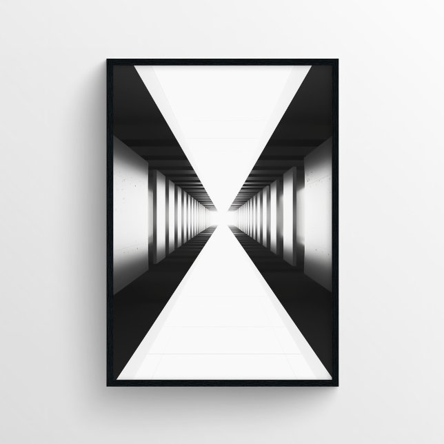 Modern Black and White Hallway in Minimalist Poster (Creator Uploaded)