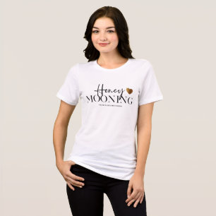 Modern Black and White Honeymooning Personalised Tri-Blend Shirt