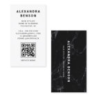 Modern Black and White Marble QR Code