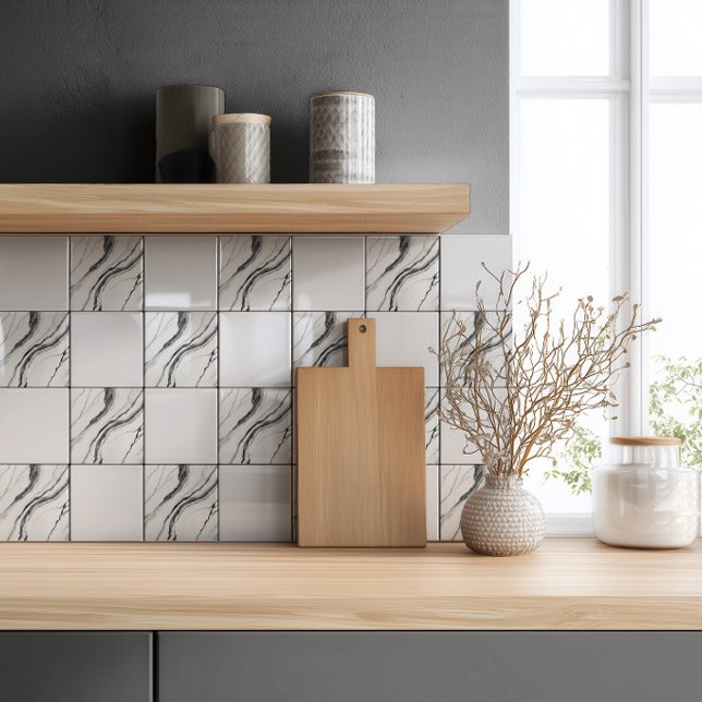 Modern Black and White Marble Tile (Creator Uploaded)
