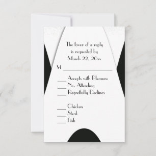 Modern Black and White Menu Choice