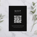 Modern Black and White Minimal Wedding RSVP Card<br><div class="desc">Modern wedding rsvp cards with minimal design in black and white colour.</div>