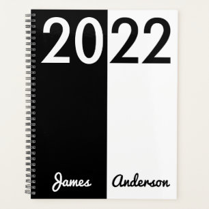 Modern Black and White Minimalist Design 2022 Planner