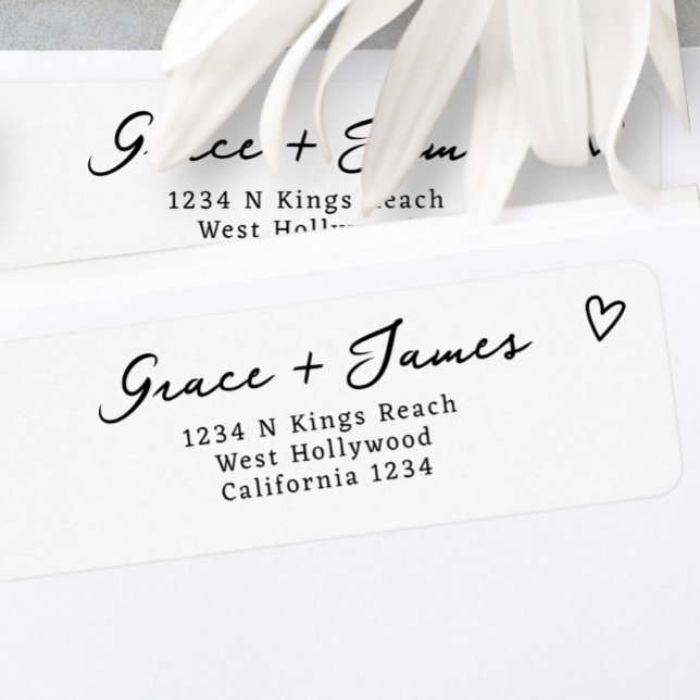 Modern Black and White Minimalist Wedding (Modern Black and White Minimalist Wedding Labels from Ricaso. Modern black and white typography)
