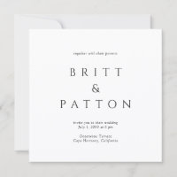Modern Black and White Minimalist Wedding