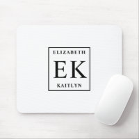 Modern Black and White Monogram