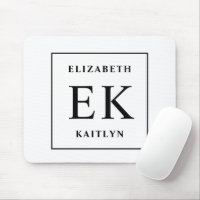 Modern Black and White Monogram