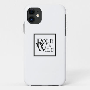 Modern Black And White Monograms Typography Design Case-Mate iPhone Case