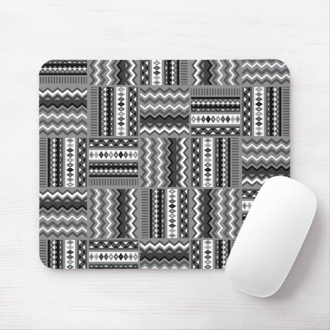 Modern black and white mouse pad (With Mouse)