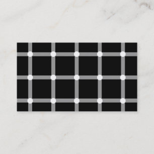 Modern Black and White Optical Pattern Business Card