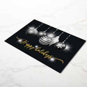 Modern Black and White Ornaments Xmas Business