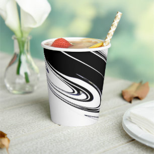 Modern Black and White Paper Cups