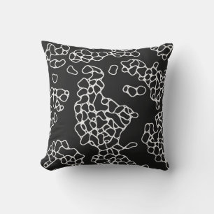 Modern Black and White Pattern Cushion