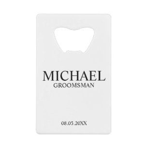 Modern Black and White Personalised Groomsman