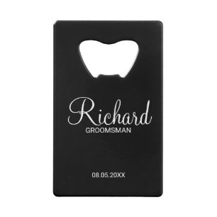 Modern Black and White Personalised Groomsman