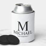 Modern Black and White Personalised Groomsman<br><div class="desc">Modern Black and White Personalised Groomsman Gifts
featuring personalised monogram,  groomsman's name and title in classic serif font style.

Also perfect for Best Man,  Father of the Bride and more.</div>
