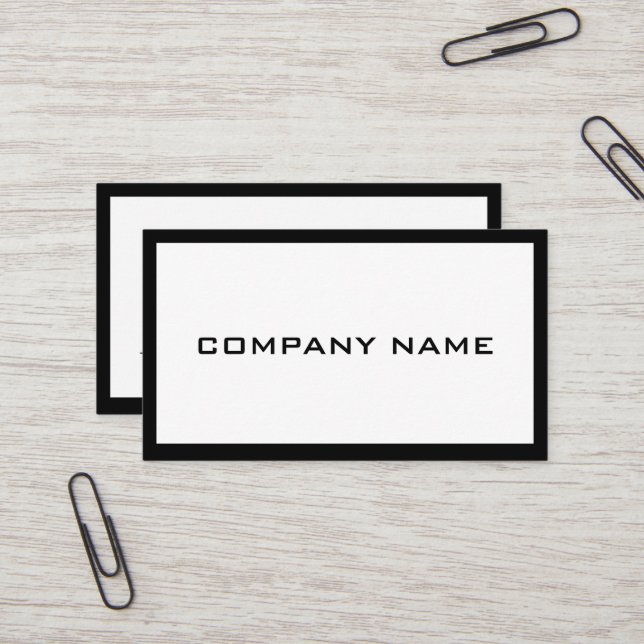 Modern Black and White Professional Business Card (Front/Back In Situ)