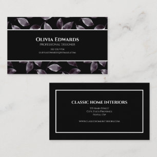 Modern Black and White Professional Business Card