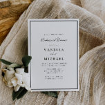 modern black and white rehearsal dinner invitation<br><div class="desc">modern black and white design with a frame and custom text</div>