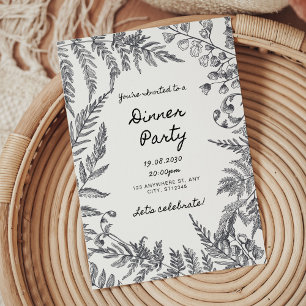 Modern Black and White Rehearsal Dinner Invitation