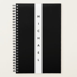Modern Black and White Simplistic Planner