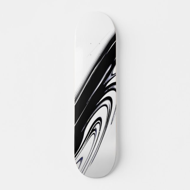 Modern Black and White Skateboard (Front)