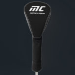 Modern Black and White Sports Simple Cool Monogram Golf Head Cover<br><div class="desc">Modern Black and White Sports Simple Cool Monogram Golf Head Cover. Make it yours with easy customisation. Need a custom order? Just send us a message,  we’re here to help. Kindly note that response times may vary slightly due to the time difference.</div>