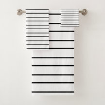 Modern Black And White Stripe Classy