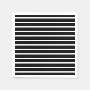 Modern Black and White Stripe  Napkin