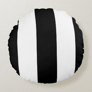 Modern black and white striped cushion