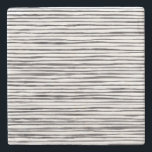 Modern Black and White Stripes Watercolor   Stone Coaster<br><div class="desc">Simple and beautiful watercolor black stripes pattern</div>