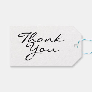 Modern Black And White Thank You Gift Tags
