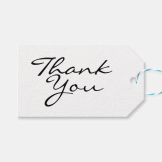 Modern Black And White Thank You Gift Tags