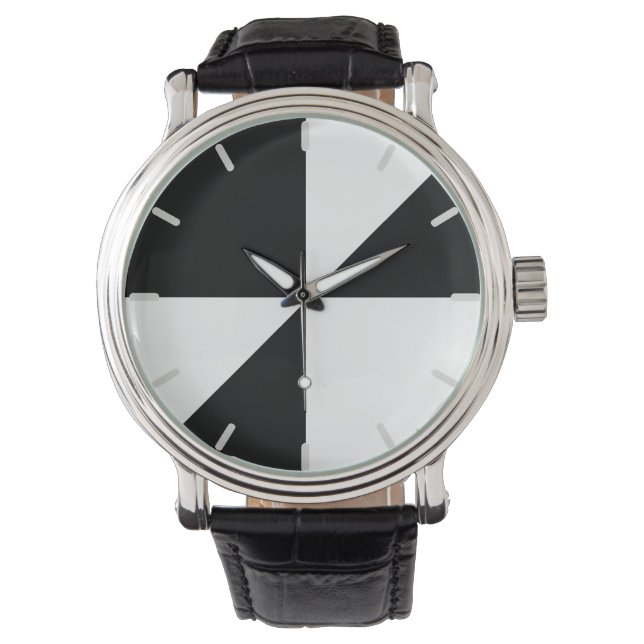 Modern Black and White Watch (Front)