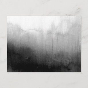 Modern Black and White Watercolor Gradient Postcard