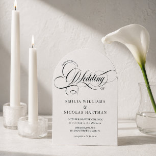 Modern Black and White Wedding Invitation