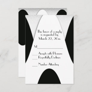 Modern Black and White Wedding Invitation