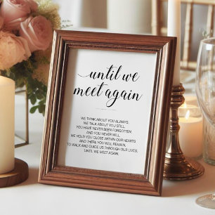 Modern Black and White Wedding Poem Memorial Poster
