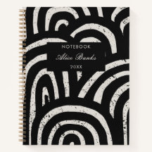 Modern Black Arch Pattern & Script Monogram