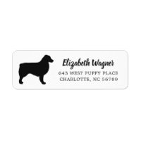 Modern Black Australian Shepherd Silhouette