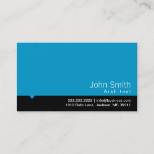 Modern Black Bar Architect Business Card