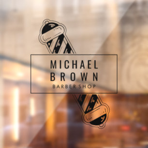 Modern black Barber Shop business pole logo