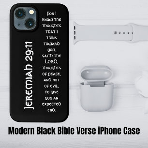 Modern Black Bible Verse  iPhone 13 Case