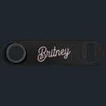 Modern Black Blush Dusty Pink Monogram and Name<br><div class="desc">The Modern Black Blush Dusty Pink Monogram and Name Bar Key combines elegance and practicality. This bar key features a sleek black finish with accents of blush dusty pink, showcasing a stylish contrast. Personalisation with your monogram and name adds a touch of sophistication, making it a perfect addition to any...</div>