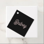 Modern Black Blush Dusty Pink Monogram and Name Favour Tags<br><div class="desc">The Modern Black Blush Dusty Pink Monogram and Name Favour Tags combine contemporary style with a personal touch, making them ideal for adding a special flair to your event. These tags feature a chic blend of black and blush dusty pink, accented with your monogram and name. Each tag is designed...</div>