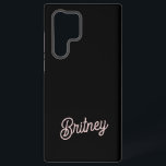 Modern Black Blush Dusty Pink Monogram and Name Samsung Galaxy Case<br><div class="desc">The Modern Black Blush Dusty Pink Monogram and Name Samsung Galaxy S22 Ultra Case features a sleek design that marries modern elegance with a personal touch. The case is crafted in a sophisticated blend of black and blush dusty pink, providing a stylish contrast while highlighting your personalised monogram and name....</div>