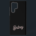 Modern Black Blush Dusty Pink Monogram and Name Samsung Galaxy Case<br><div class="desc">The Modern Black Blush Dusty Pink Monogram and Name Samsung Galaxy S22 Ultra Case features a sleek design that marries modern elegance with a personal touch. The case is crafted in a sophisticated blend of black and blush dusty pink, providing a stylish contrast while highlighting your personalised monogram and name....</div>