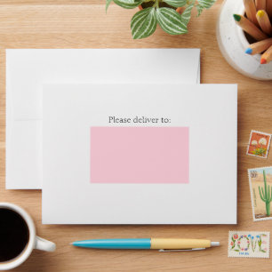 Modern Black & Blush Pink Striped Graduation Envelope