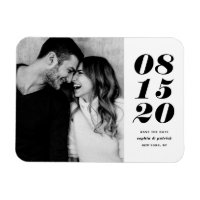 Modern Black Bold Date Typography Save the Date