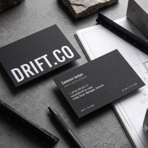 Modern Black Bold Typography Business Card